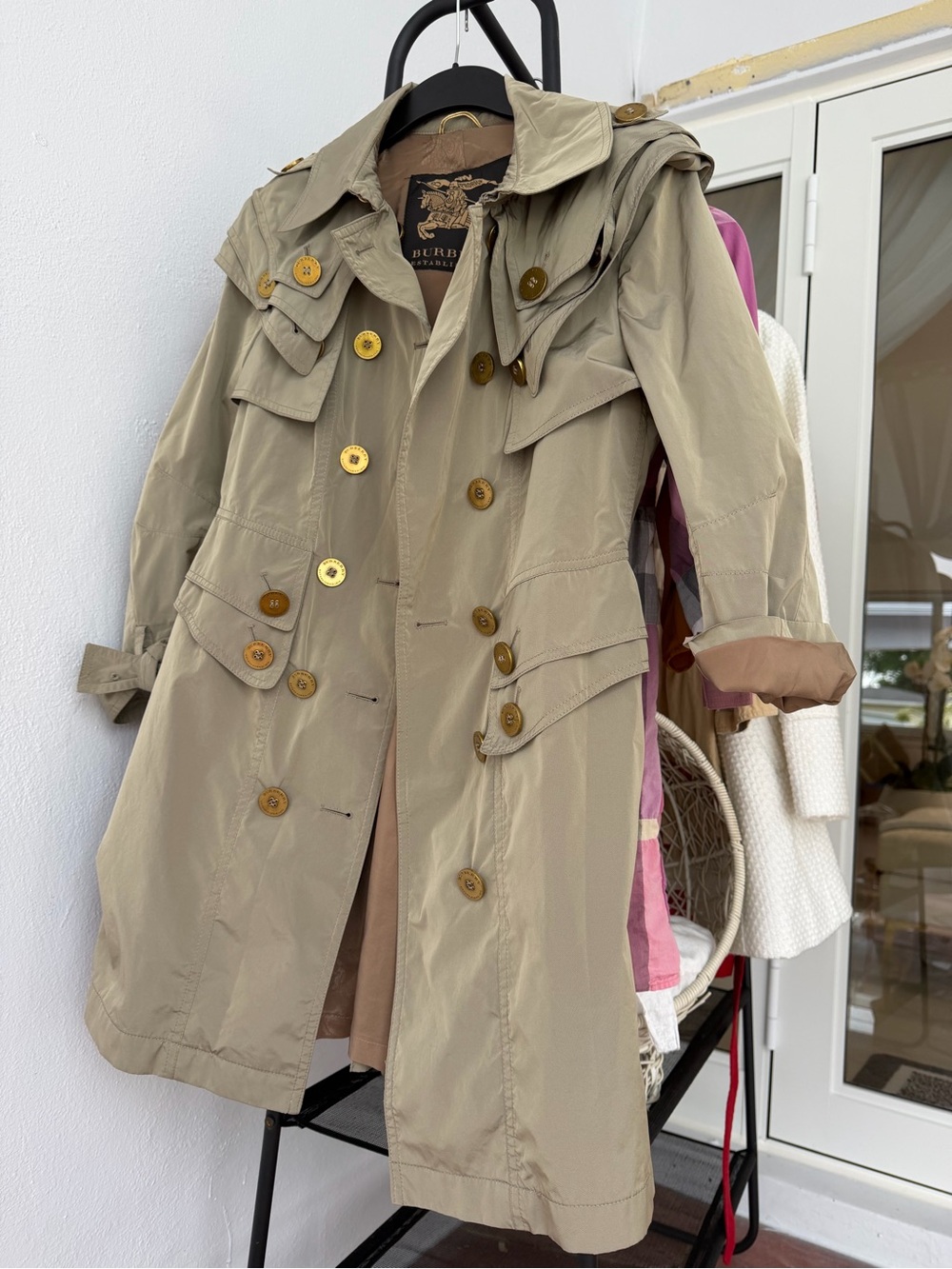 Burberry Beige Trench Coat with Belt - Picture 7 of 16